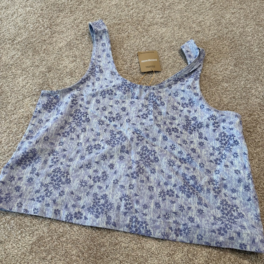 Patagonia Light Blue Floral Button-Front Tank Top - Picture 7 of 7